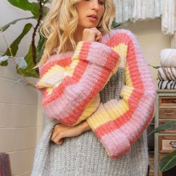 🌈 🎂 POL RAINBOW CAKE SWEATER - Picture 3 of 8